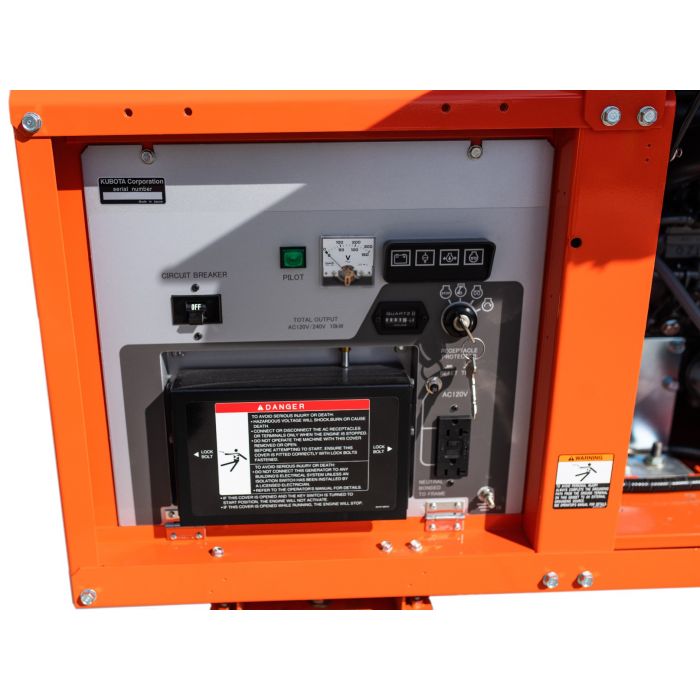 Kubota GL11000-TM 11kW Lowboy II diesel generator control panel