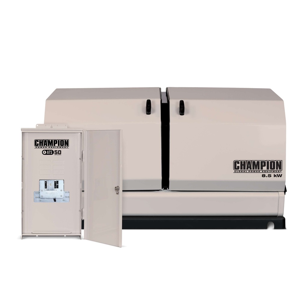 Champion 8,500-Watt Dual Fuel (Liquid Propane/Natural Gas) Select Circuit Home Standby Generator and 50-Amp Automatic Transfer Switch