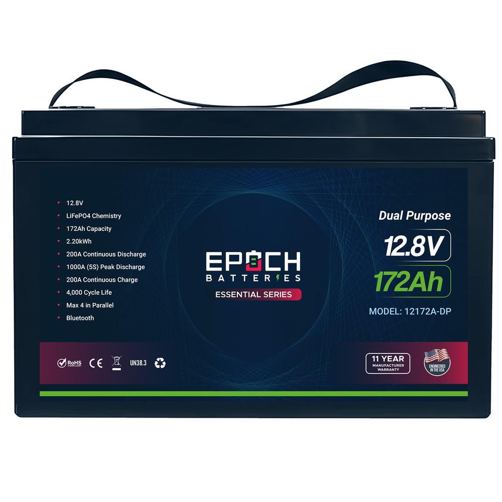 12V 172Ah (2.20kWh) Cranking & Deep Cycle Dual Purpose - Group 31 LiFePO4 Battery
