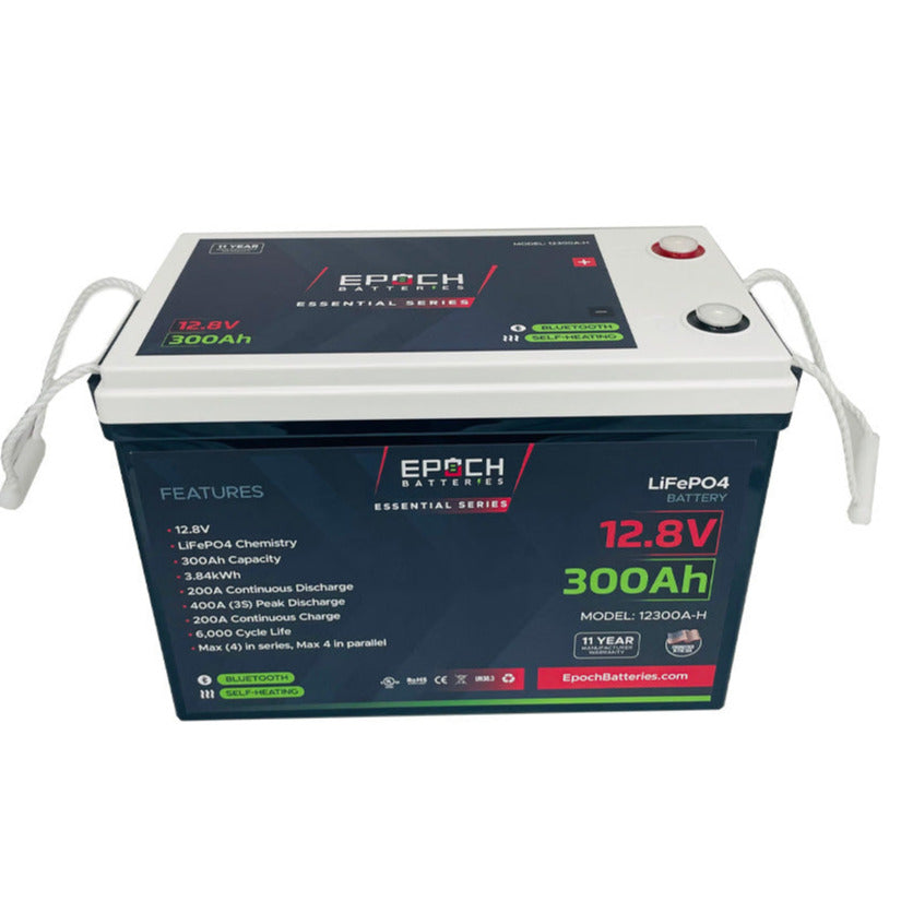 12V 300Ah (3.84kWh) Essential Series - Bluetooth & Heated LiFePO4 Battery