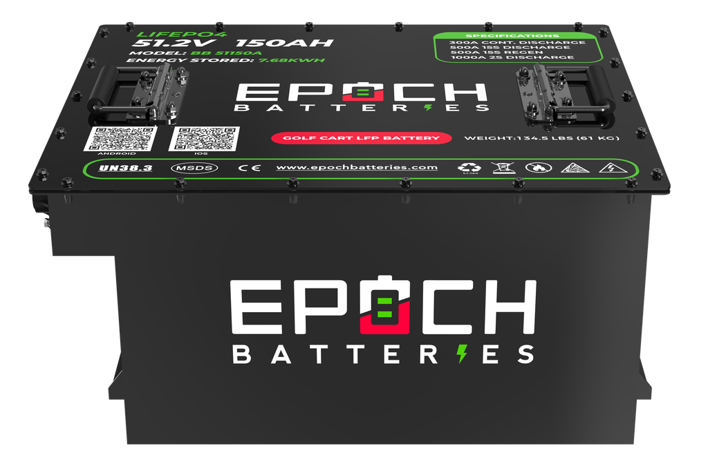48V 150Ah (7.68kWh) LiMax Series - LiFePO4 Golf Cart Battery - Complete Kit