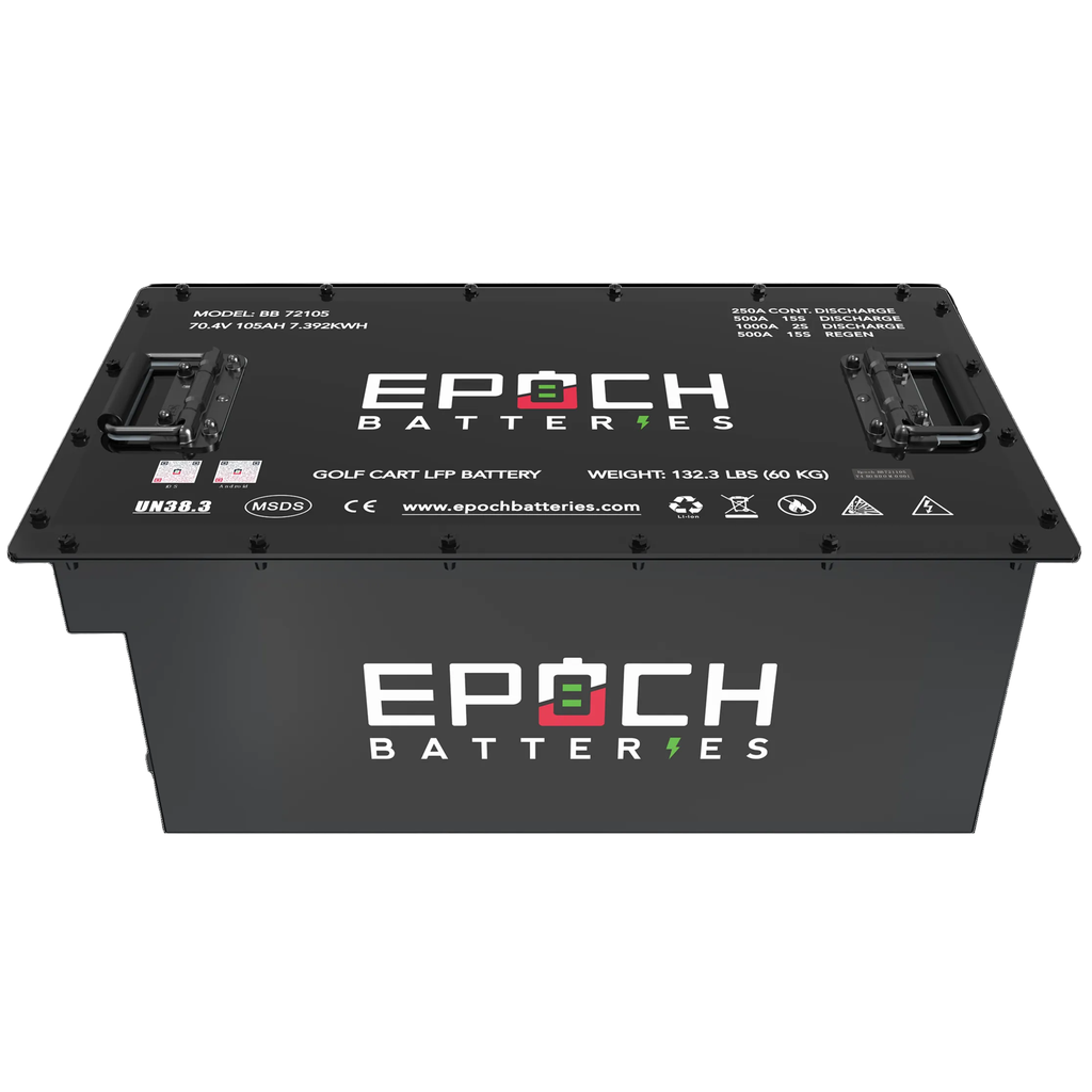 70.4V (72V) 105Ah LiMax Series - LiFePO4 Golf Cart Battery - Complete Kit