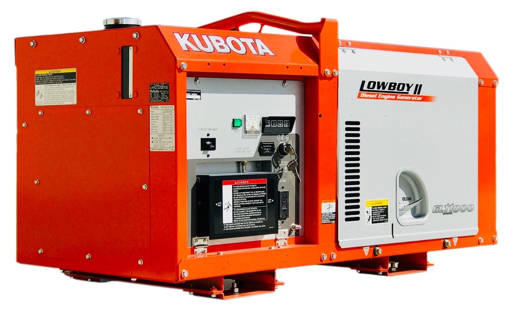 Kubota GL11000-TM Lowboy II 11kW Diesel Generator (11000W, Terminal Lugs)