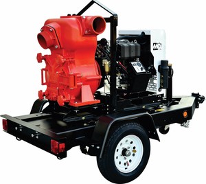 Multiquip MQ MQ62TKT Pump Trash 6" KOHLER Trailer 28GAL