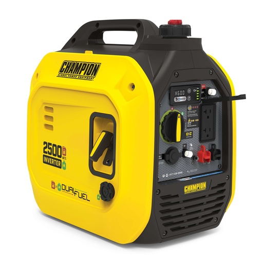 [201323] Champion 2500-Watt Dual Fuel Portable Inverter Generator with Quiet Technology and CO Shield®
