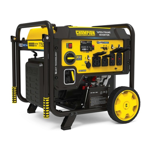 [201240] Champion 10,000-Watt Electric Start Home Backup Portable Open Frame Inverter Generator with Quiet Technology and CO Shield®​​​​​​​​​​​​