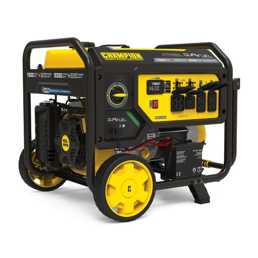 [201302] Champion 9200-Watt Electric Start Dual Fuel Home Backup Portable Generator