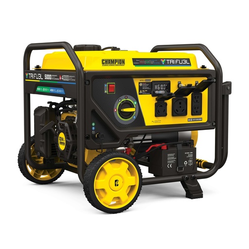 [201223] Champion 4000-Watt Electric Start Tri Fuel RV Ready Portable Generator with CO Shield®