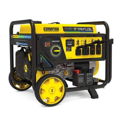 [201438] Champion 10,000-Watt Electric Start Tri Fuel Home Backup Portable Generator with CO Shield®