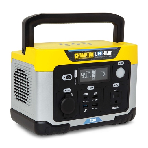 [201188] Champion 285 Wh Lithium-ion Portable Power Station Solar Generator Backup Battery for Outdoors and Camping