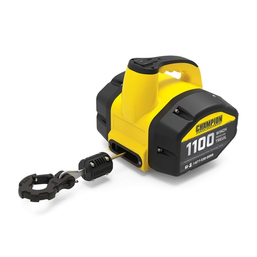 [201371] Champion 1100 lb. Portable 120-Volt Electric Utility Winch Kit with Pulling and Lifting Capability