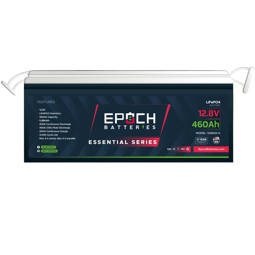 [12460A-H] 12V 460Ah (5.89kWh) Essential Series - Bluetooth & Heated LiFePO4 Battery