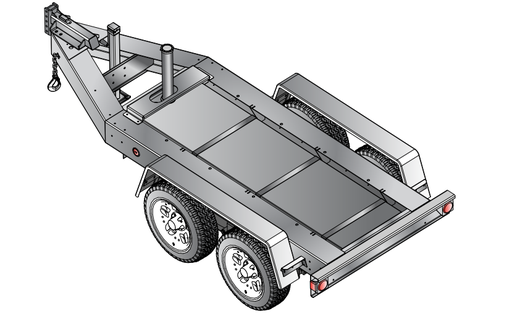 [TRLR502XFH] Multiquip MQ TRLR502XFH Trailer DLW500 80 gal Hyd