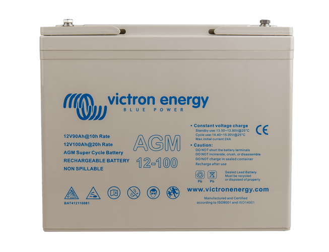 Image of Victron Energy 12V/100Ah AGM Super Cycle Battery (M6) BAT412110081