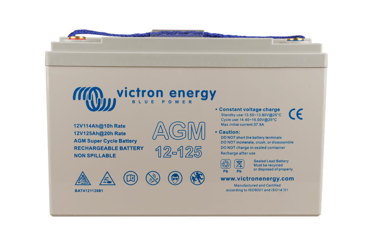 Image of Victron Energy 12V/125Ah AGM Super Cycle Battery (M8) BAT412112081