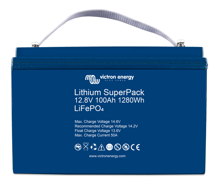 Image of Victron Energy Lithium SuperPack 25,6V/50Ah (M8) Litium Battery BAT524050705