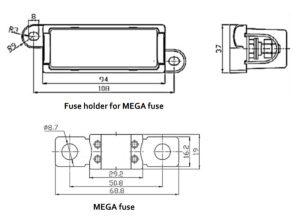 Image of Victron Energy Fuse holder for MEGA-fuse CIP000100001