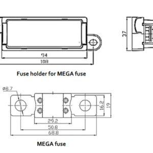 Image of Victron Energy Fuse holder for MEGA-fuse CIP000100001