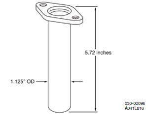 Image of Cummins Onan Exhaust Down Tubes with Flanges 7 1/8 in RV Generator 155-2424