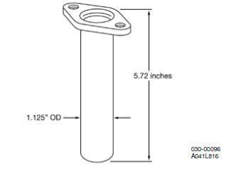 Image of Cummins Onan Exhaust Down Tubes with Flanges 7 1/8 in RV Generator 155-2424