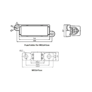 Image of Victron Energy Fuse holder for MEGA-fuse CIP000100001