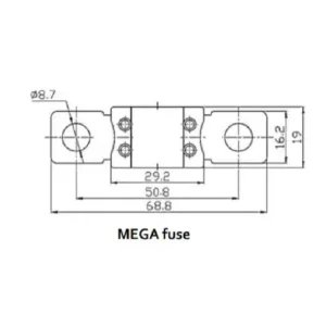 Image of Victron Energy MEGA-fuse 80A/32V (package of 5 pcs) CIP136080010
