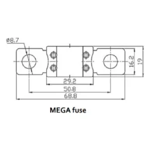 Image of Victron Energy MEGA-fuse 250A/32V (package of 5 pcs) CIP136250010