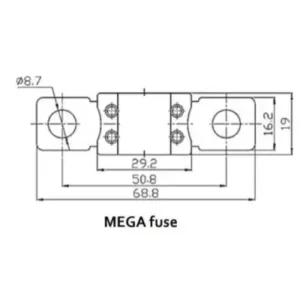 Image of Victron Energy MEGA-fuse 150A/32V (package of 5 pcs) CIP136150010