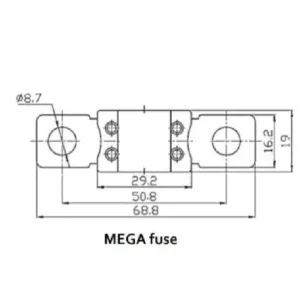 Image of Victron Energy MEGA-fuse 200A/32V (package of 5 pcs) CIP136200010