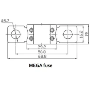 Image of Victron Energy MEGA-fuse 225A/32V (package of 5 pcs) CIP136225010