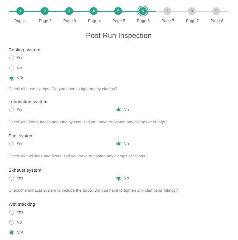 Field Service Report Example of Page 6