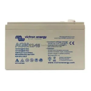 Image of Victron Energy 12V/15Ah AGM Super Cycle Batt. (Faston-tab 6.3x0.8mm) BAT412015080