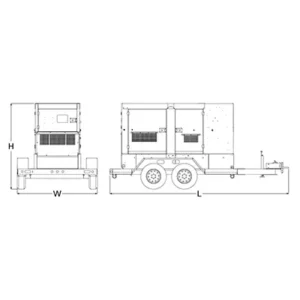 Image of HiPower 100 kW Towable Diesel Generator HRIW-125-T4F