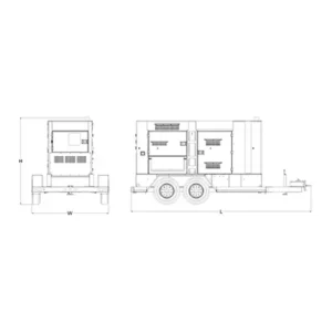 Image of HiPower 192 kW Towable Diesel Generator HRJW-240-T4F