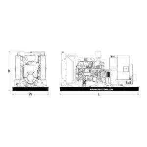 Image of HiPower 400kW Standby Diesel Generator Three Phase HDI-400V T6U