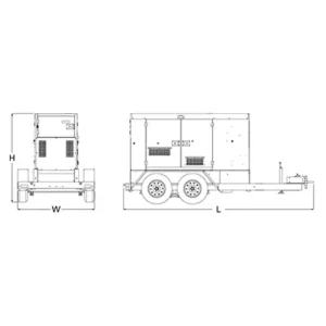 Image of HiPower 56 kW Towable Diesel Generator HRIW-70-T4F