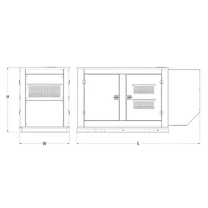 Image of HiPower 60kW Standby Diesel Generator Single Phase HDI 60F M6U