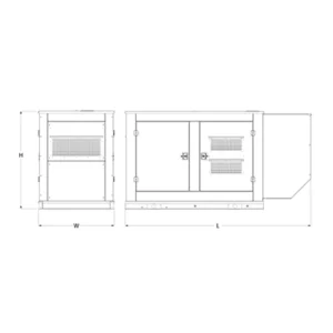 Image of HiPower 60kW Standby Diesel Generator Three Phase HDI 60F T6U