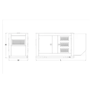 Image of HiPower 80kW Natural Gas Standby Generator Three Phase HNI-80 3PH
