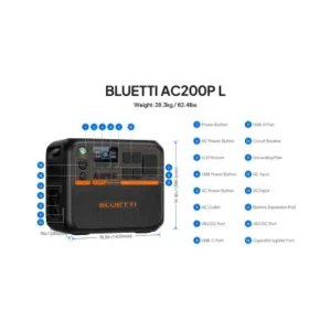 Image of BLUETTI AC200PL Portable Power Station 2000W 2048Wh Premium 200 AC200PL