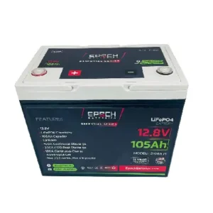 Image of Epoch 12V 105Ah Battery Essential Series - Bluetooth and Heated LiFePO4 Battery 12105A-H