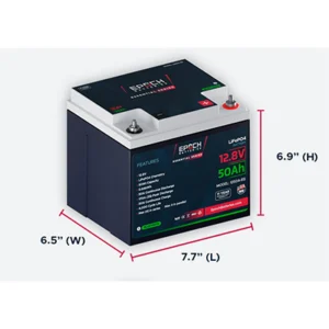 Image of Epoch 12V 50Ah Battery Essential Series - Bluetooth LiFePO4 Battery 1250A-ES