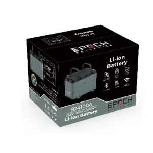 Image of Epoch 24V 100Ah Lithium Battery - LiFePO4 Bluetooth, Heated, and Waterproof B24100B
