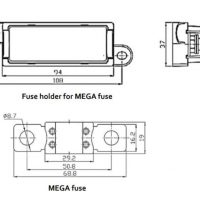 Image of Victron Energy Fuse holder for MEGA-fuse CIP000100001