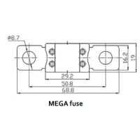 Image of Victron Energy MEGA-fuse 60A/32V (package of 5 pcs) CIP136060010