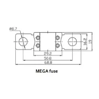 Image of Victron Energy MEGA-fuse 80A/32V (package of 5 pcs) CIP136080010