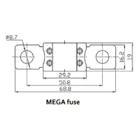 Image of Victron Energy MEGA-fuse 100A/32V (package of 5 pcs) CIP136100010