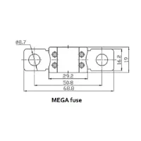 Image of Victron Energy MEGA-fuse 125A/32V (package of 5 pcs) CIP136125010