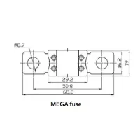 Image of Victron Energy MEGA-fuse 175A/32V (package of 5 pcs) CIP136175010