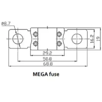 Image of Victron Energy MEGA-fuse 225A/32V (package of 5 pcs) CIP136225010